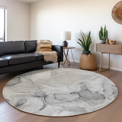Premium Machine Washable Cerrito AMF504 Gray Rug