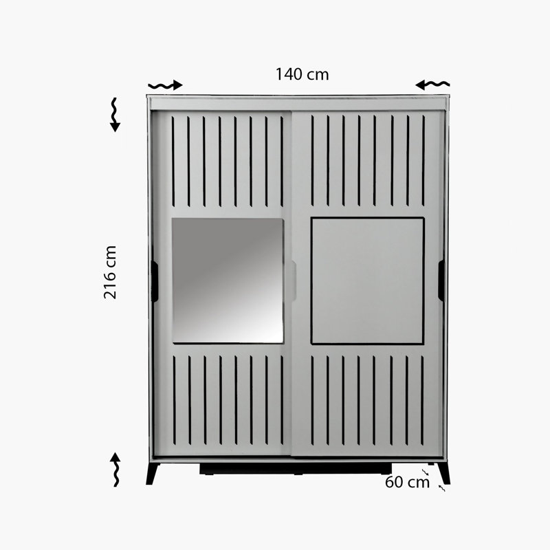 Armoire Suellen, Noyer, H 85 po x l 55 po x P 23,6 po