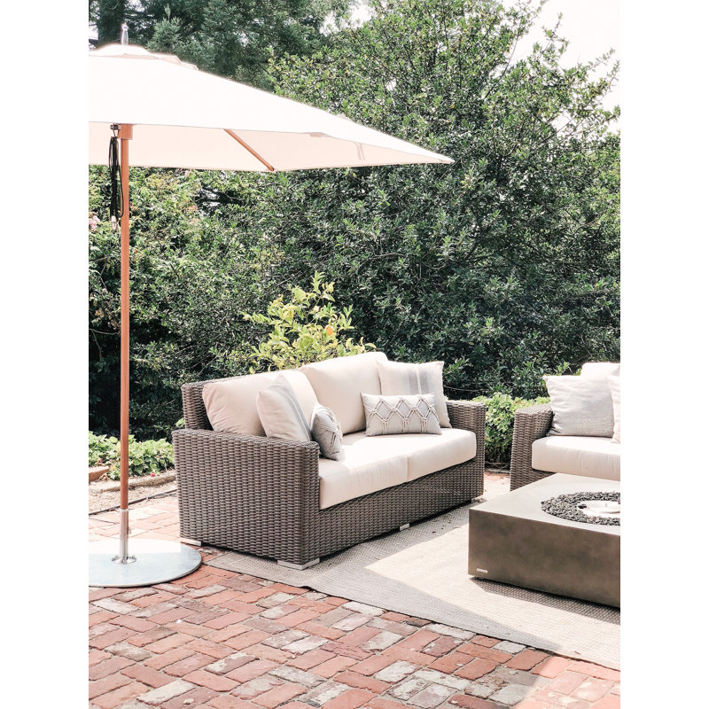 Coronado Outdoor 2 - Seat Loveseat, Canvas Flax Sunbrella®