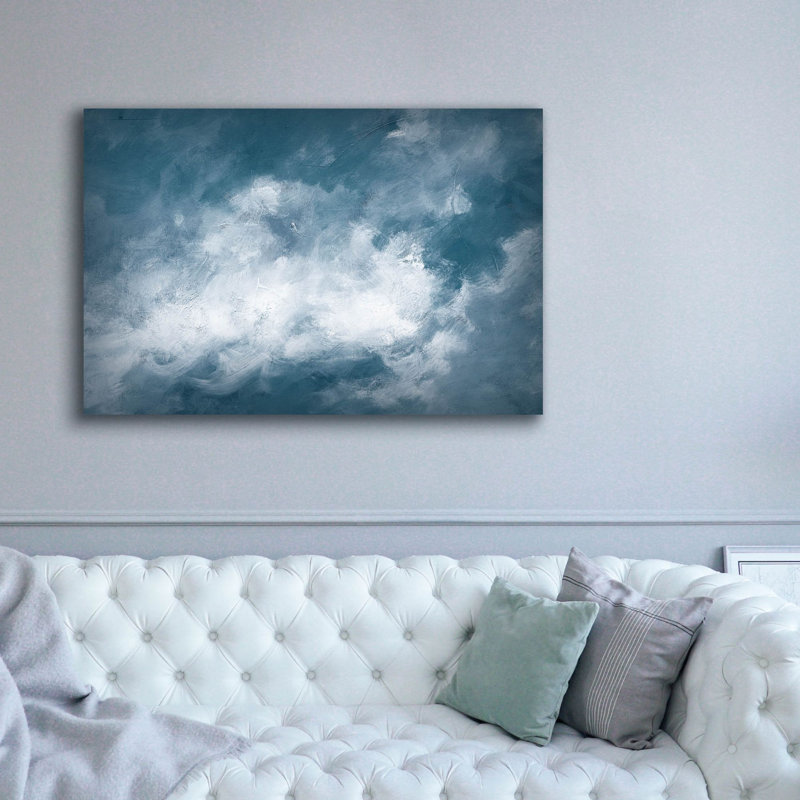 Art mural sur toile Winston Porter «Hedgerow 2 Clouds» par Julia Purinton, H 40 po x l 60 po x P 1,5 po