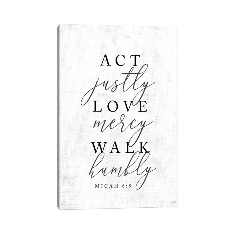 Act Justly by Lux + Me Designs - Wrapped Canvas Painting, 30.48 cm H x 45.72 cm W