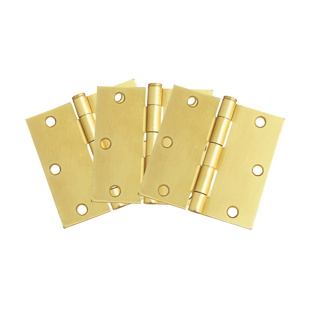 3.5" H x 3.5" W Butt Bearing Door Hinges (Set of 3) Design House 