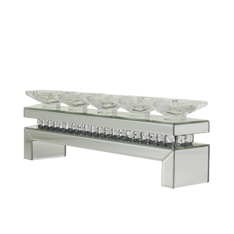Wood Tabletop Candelabra
