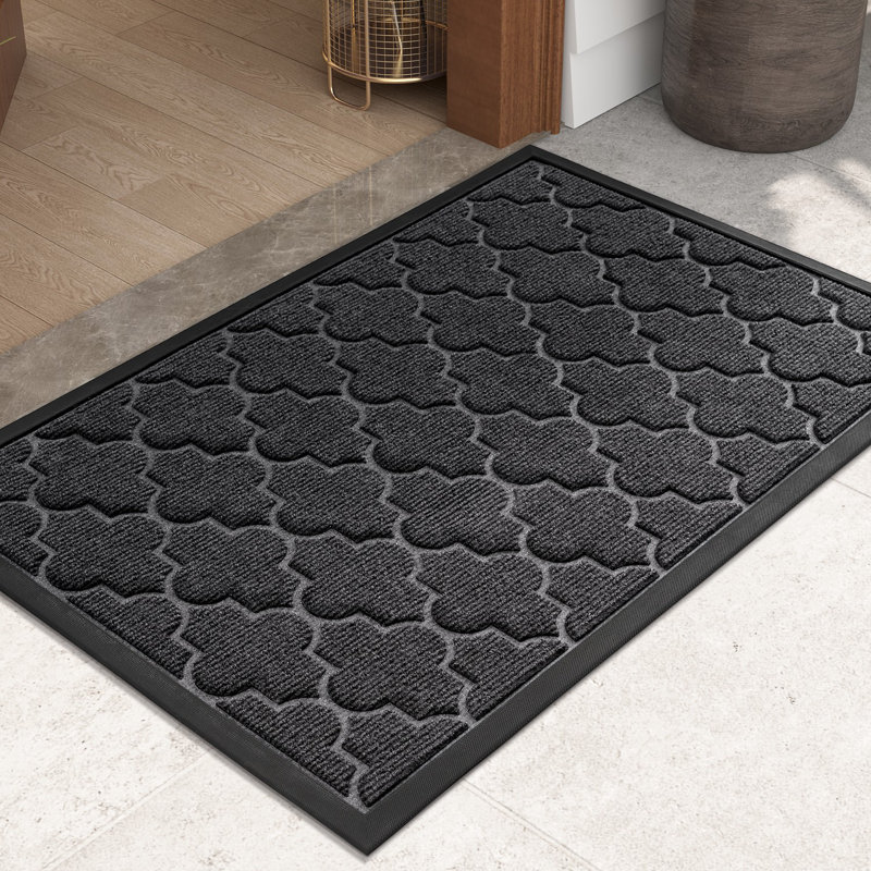 Paillasson d'extérieur antidérapant Daston, Gris, L 24 po x L 35,5 po