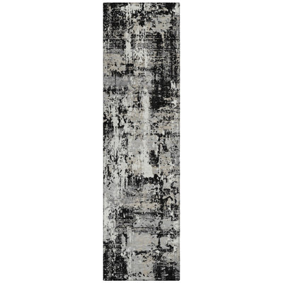 Caelan Black Washable Indoor-Outdoor Rug - 