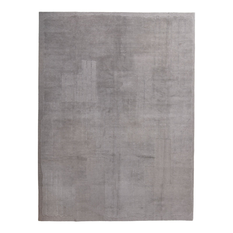 Grey Stelle Contemporary Tibetan Wool Rug - 9' x 12'