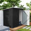 Outsunny 6 x 4ft Metal Garden Shed Easy to Assemble Lockable Door Dark Grey