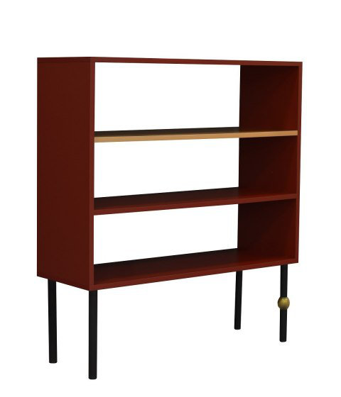 Plum 112cm H x 100cm W Standard Bookcase