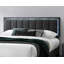 Lit 1pc grand lit en tissu de laine capitonné avec cadre de lit double à DEL-821364635-821364633