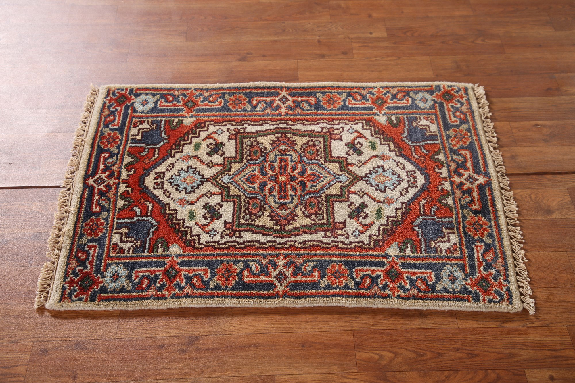 Indian Rug Horizontal Bloomsbury Market Geometric Traditional Indian Rug 2x3 | Wayfair
