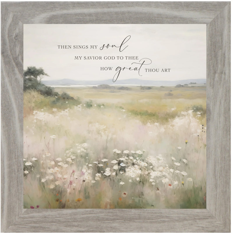 Then Sings My Soul, 14" H x 14" W, Brown