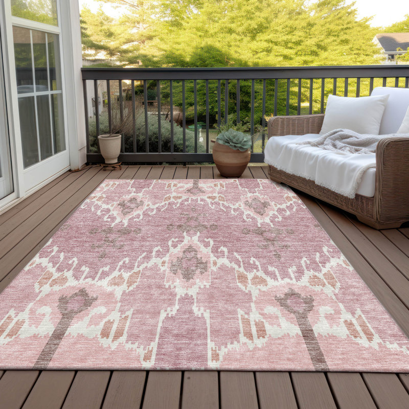 Tapis d'entrée / extérieur antidérapant Caziyah, Rectangle 10' x 14'
