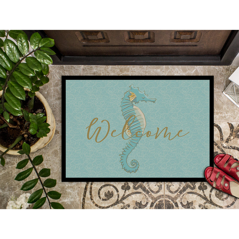 Tapis d'extérieur antidérapant Seahorse, Rectangulaire : 18 po x 27 po