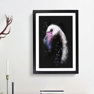 A Pink Flamingo Bird - Picture Frame Graphic Art Print