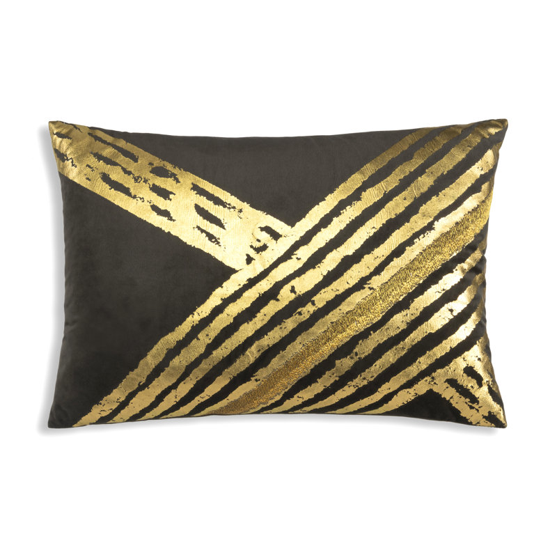 Housse de coussin en velours rectangulaire Zara/insert, Gris anthracite