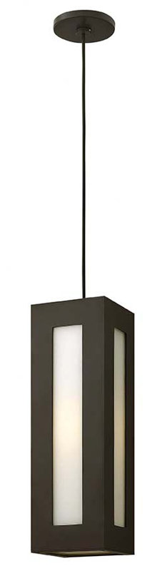 Dorian 1 -Bulb 18.3" H Outdoor Pendant, Bronze, 100W Max Medium