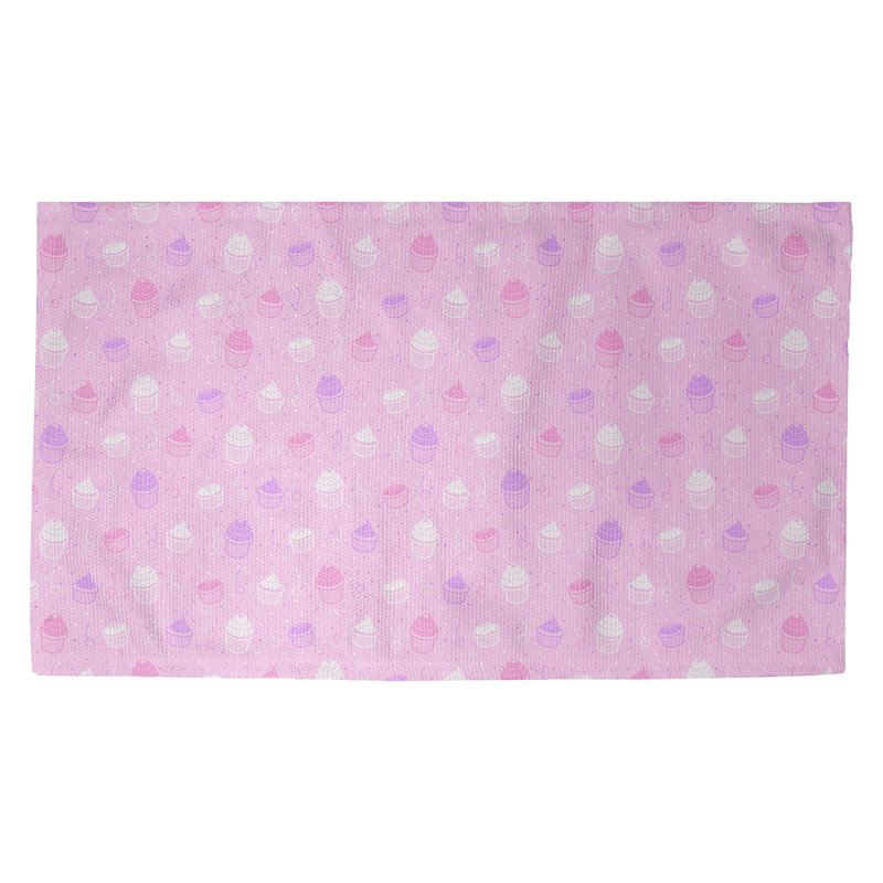 Tapis de zone rose/mauve petits gâteaux Avicia, Rectangle 7 pi 2 po x 5 pi 2 po