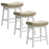 Light Gray Faux Leather Seat/ White Frame