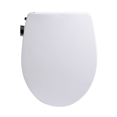 Slim Zero Round Bidet Toilet Seat, Non-Electric, Dual Nozzles, Slow Close Lid and Night Light