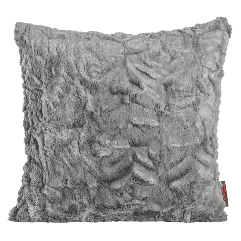 Coussin moelleux, 15 po x 15 po, Gris moyen