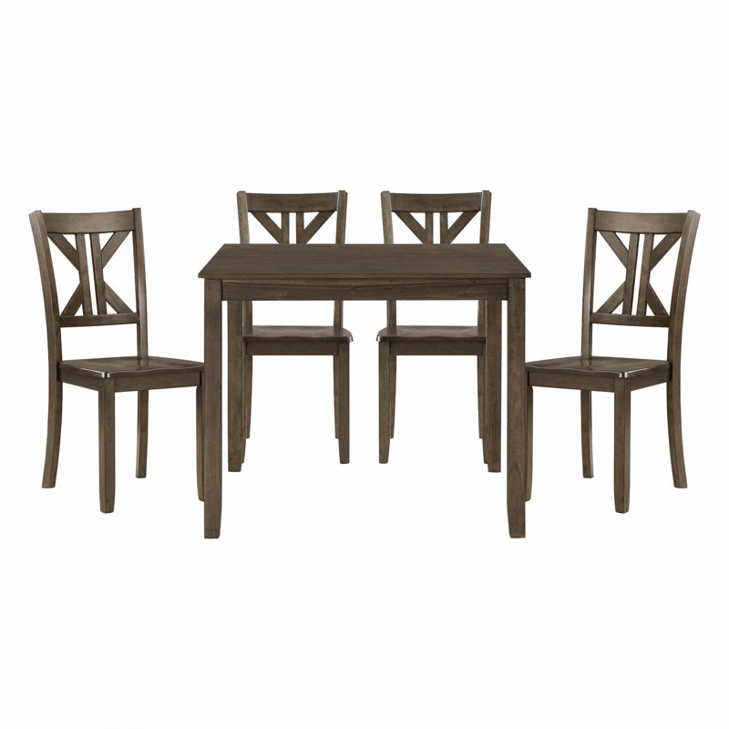 Ensemble de salle à manger 5 pièces et 4 chaises d'appoint