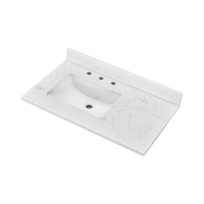 36 Inch Engineered Stone Bathroom Vanity Top With Sink