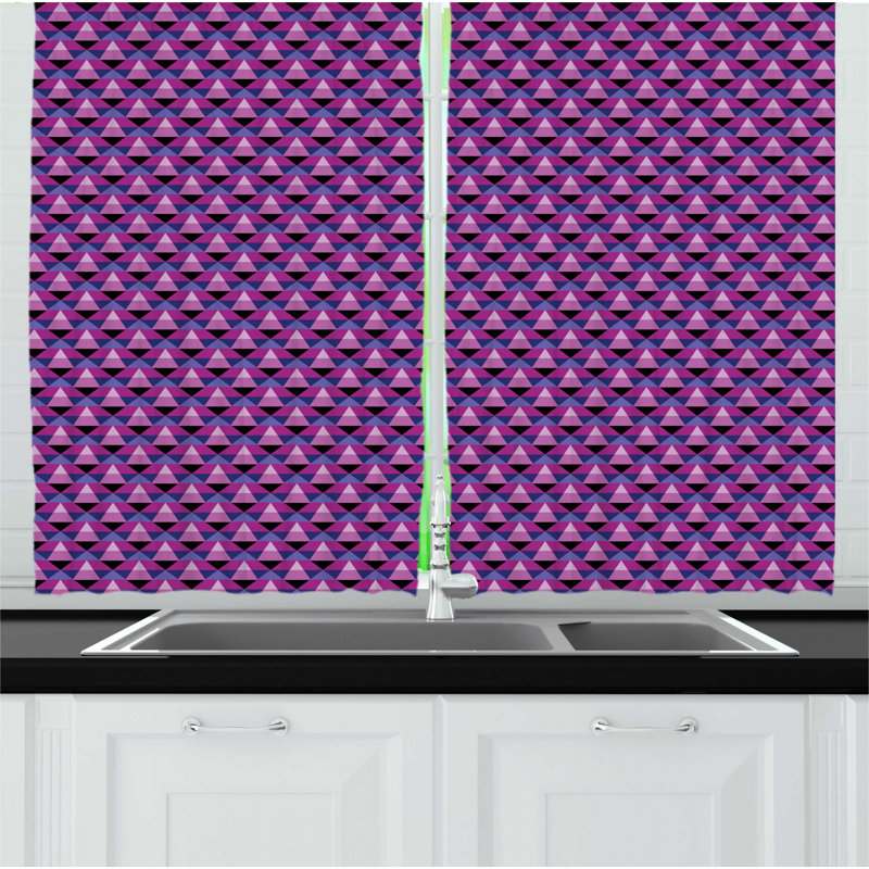 Geometric Tailored Kitchen Curtain