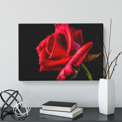 Red Rose Flower Vol.4 - Wrapped Canvas