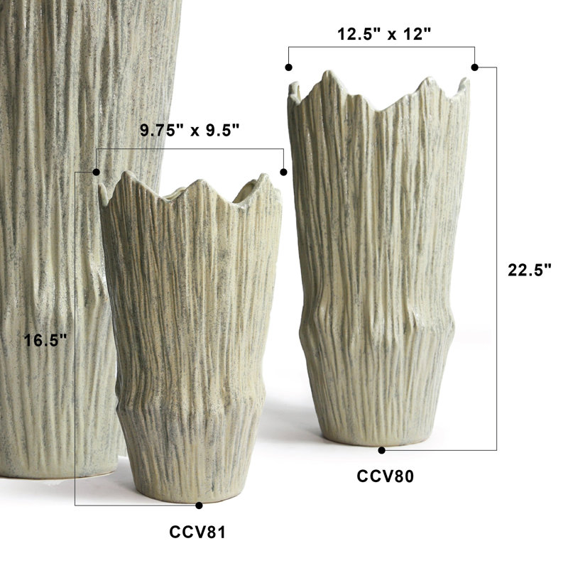 Coronet Vase, 16.5" H x 9.75" W x 9.5" D