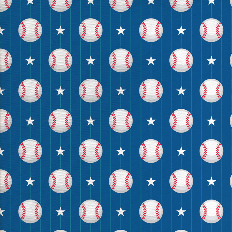 Tissu baseballs, H 36 po x l 58 po x P 1 po