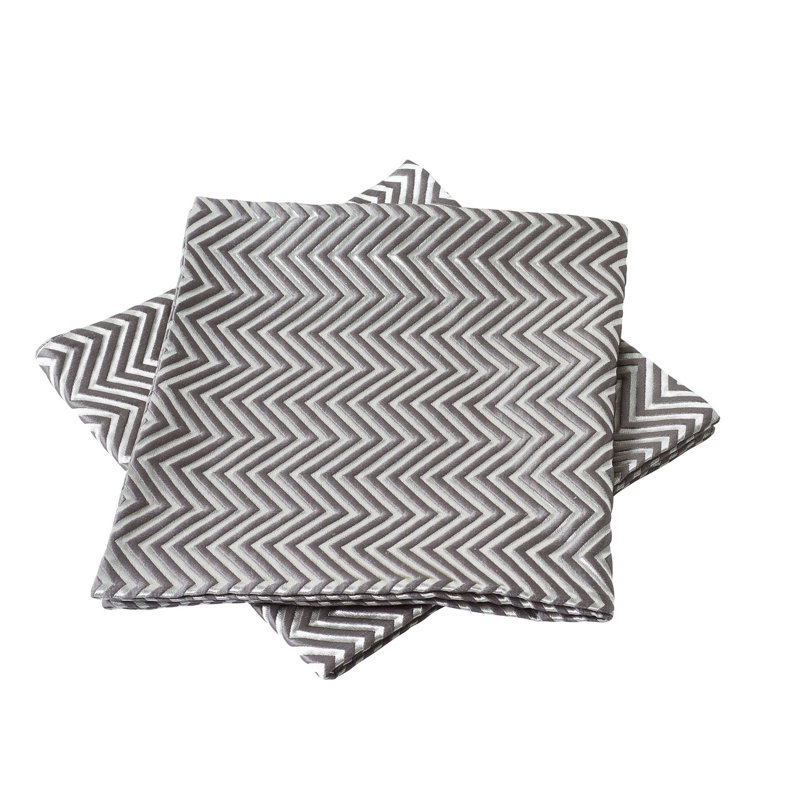 Chevron Rectangular Lumbar Cushion Cover, Charcoal