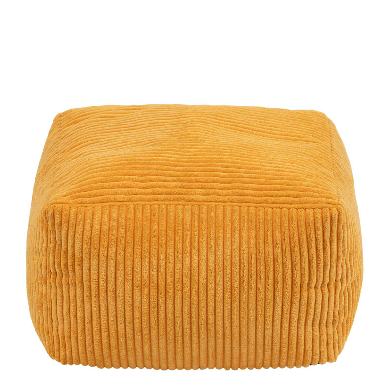 Soul 40Cm Square Pouffe Ottoman, Ochre Yellow