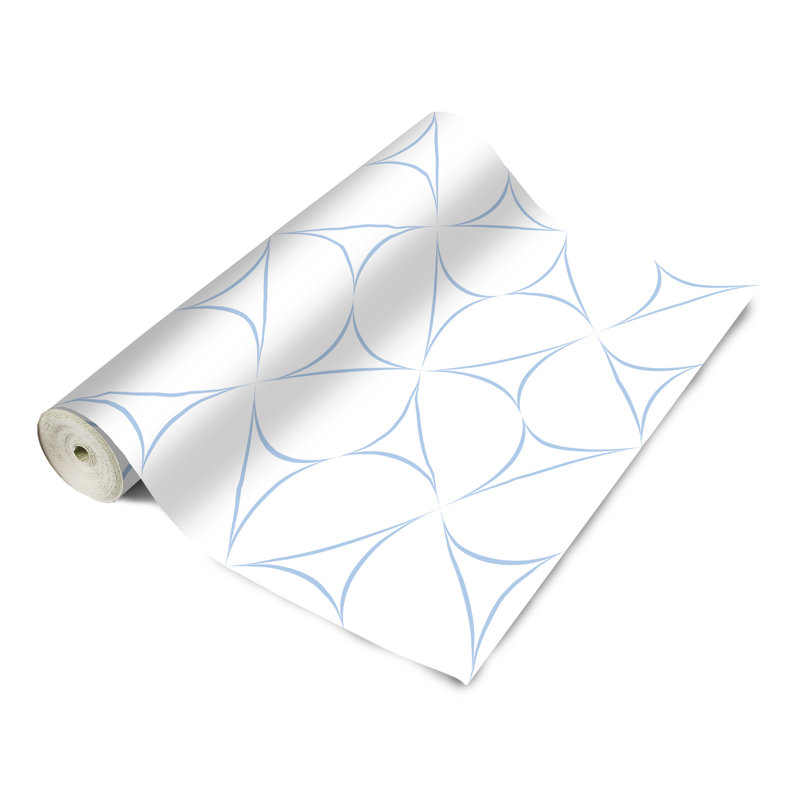 Panneau de papier peint adhésif Aibhlinn, l 24 po x L 48 po, Bleu pâle
