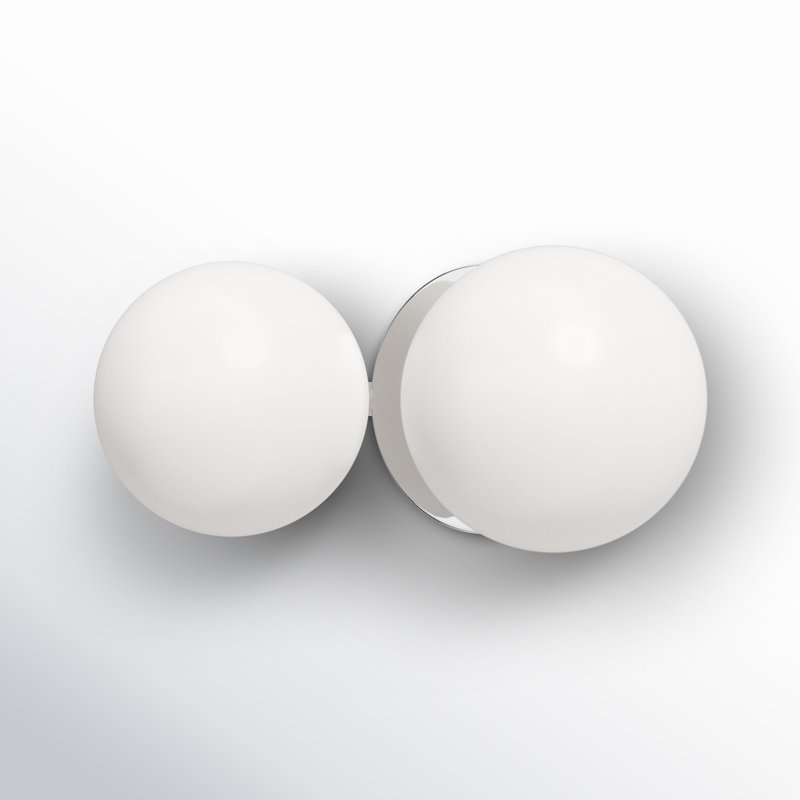 Éclairage pour salle de bain à 2 lumières Samson, Chrome poli