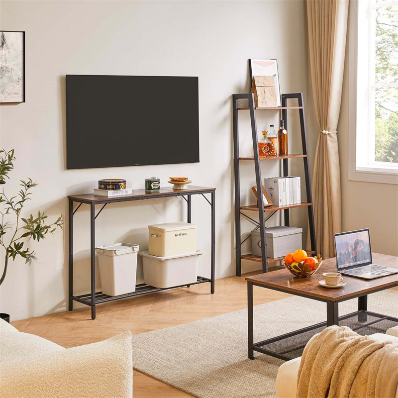 Addylynn 107cm Console Table, Black, Brown
