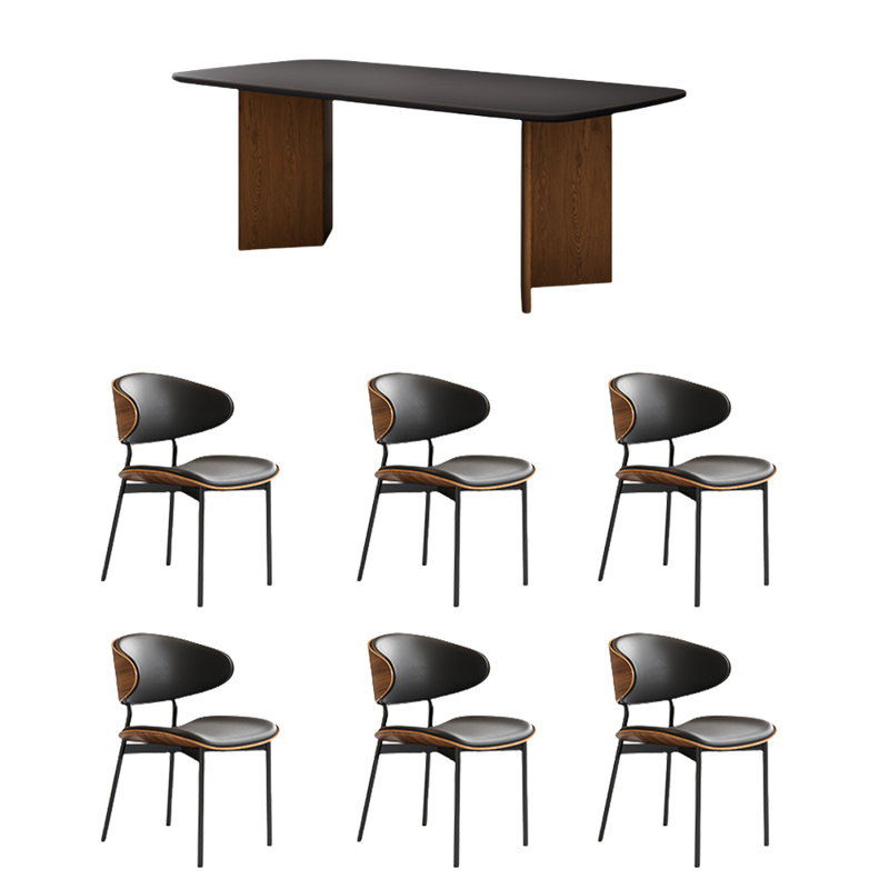 Ensemble de table de salle à manger avec chaises, H 29,52 po x L 70,86 po x l 35,43 po