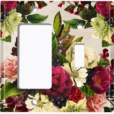 Patterned 2 - Gang Combination Plate Standard Combination Wall Plate