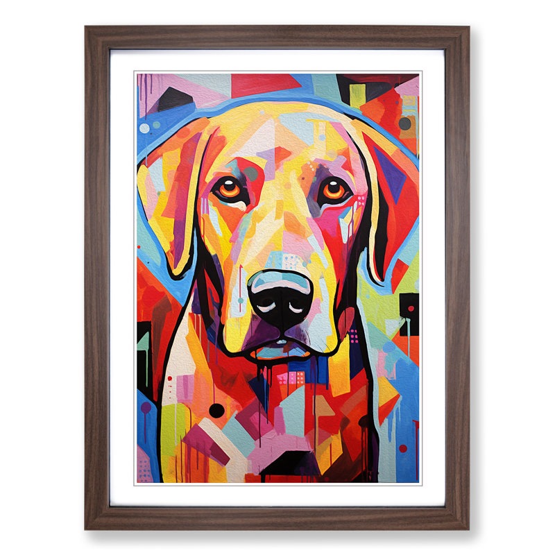 Labrador Retriever Constructivism - Framed Print, Walnut, 46cm H x 34cm W x 2cm D