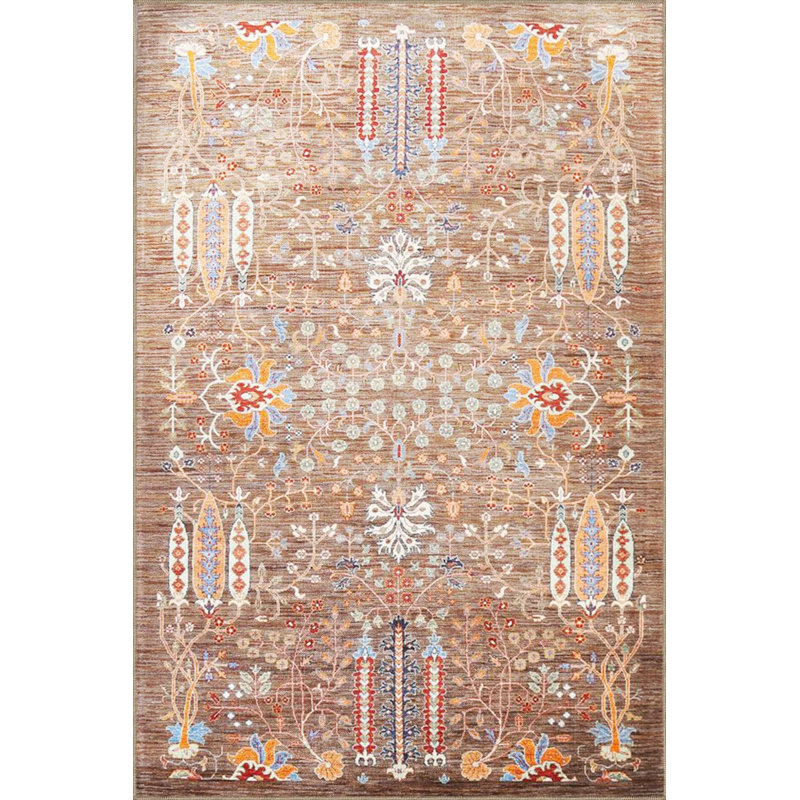 Tapis beige lavable à la machine, Carré 3 pi 3 po
