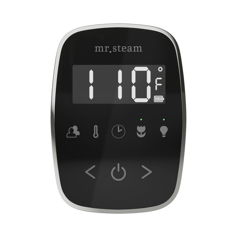 Régulateur de douche à vapeur TempoFlex, Noir / noir brillant