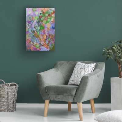 Wrapped Canvas Wall Art - Noemi Ibarz 'Ilustración Sin Título' Wall Art for Living Room, Bedroom, or Office Décor  - 22x32