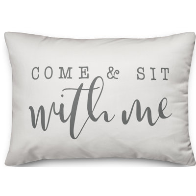  Housse et insert de coussin rectangulaire d'extérieur «Come and Sit with Me»