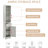 Modern Design Bathroom Cabinet In Grey - Freestanding With Drawer And Adjustable Shelf