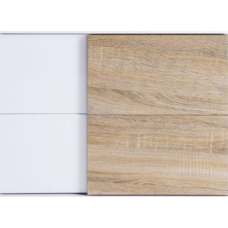 Table de bout blanche à finition brillante