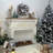White Manufactured Wood Freestanding Fireplace
