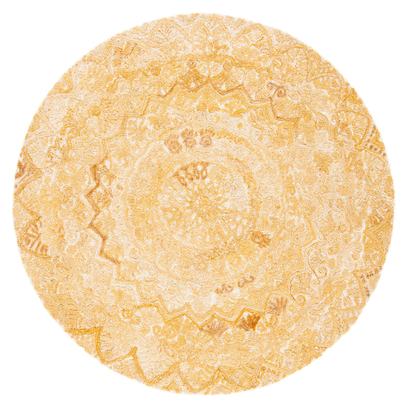 Marquee Hand Tufted Performance Abstract Rug, Round 6'