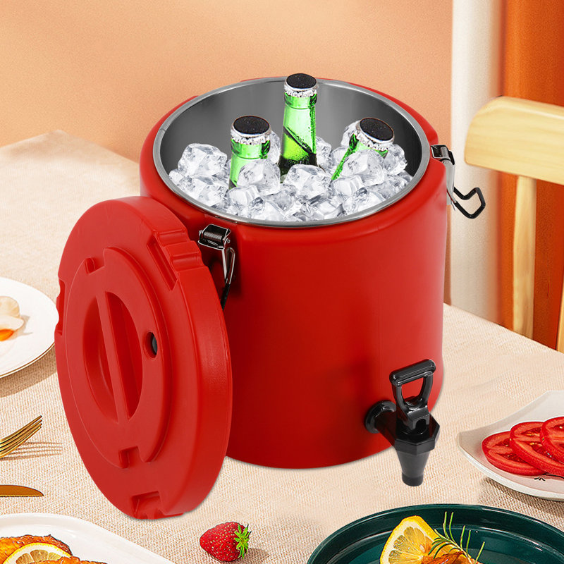 Distributeur de boissons isotherme 2,64 gallons chaud et froid avec robinet, H 12 po x l 11 po x P 11 po