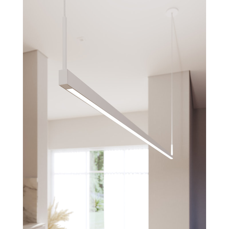 Thin-Line 2 - Light LED Pendant, Satin White, 3000K, 5" H x 36" W x 0.75" D