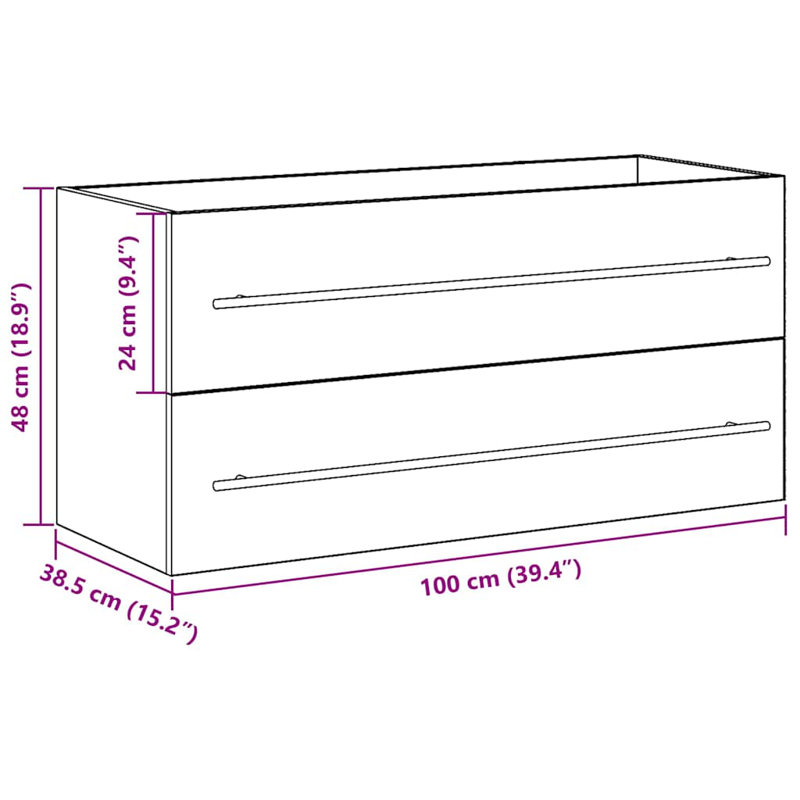 Lucama 100cm Single Bathroom Vanity Base Only, Artisan Oak
