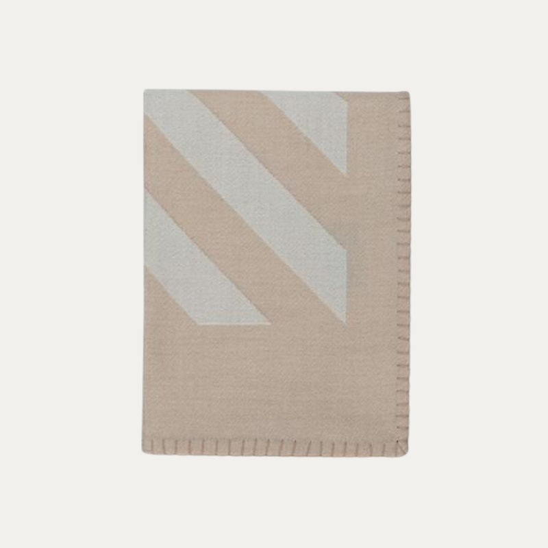 Grinda Baby Alpaca Woven Throw Blanket, Light Camel